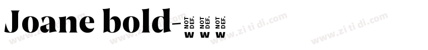 Joane bold字体转换